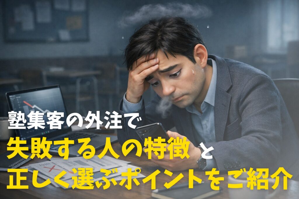塾集客の外注で失敗する人の特徴と正しい選び方【小規模塾向け】