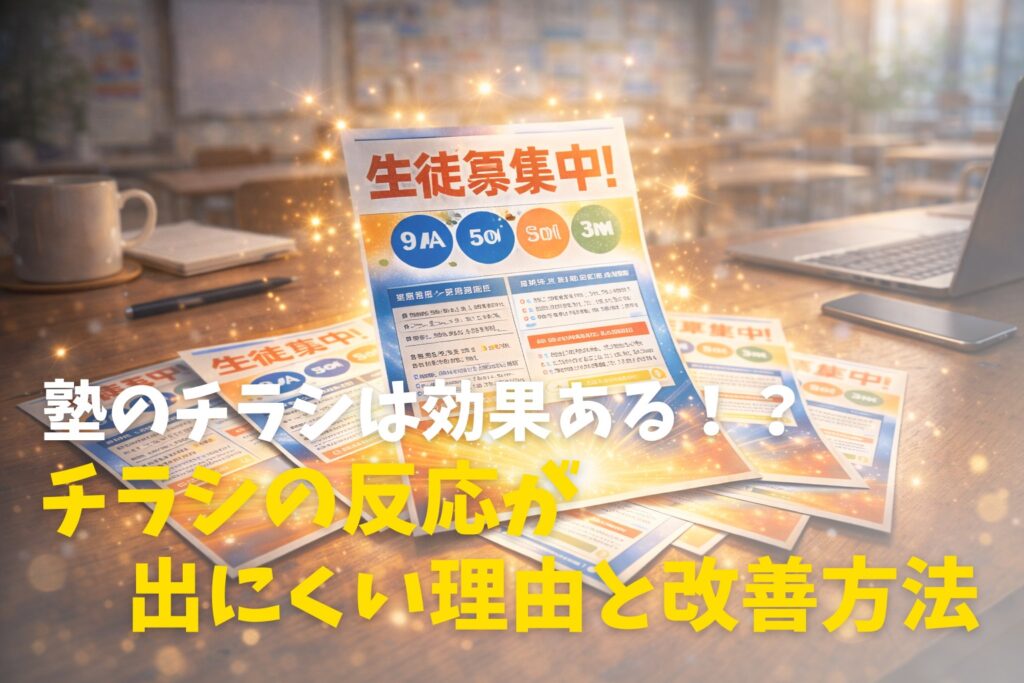 塾のチラシは集客効果ある？反応が出にくい理由と改善方法